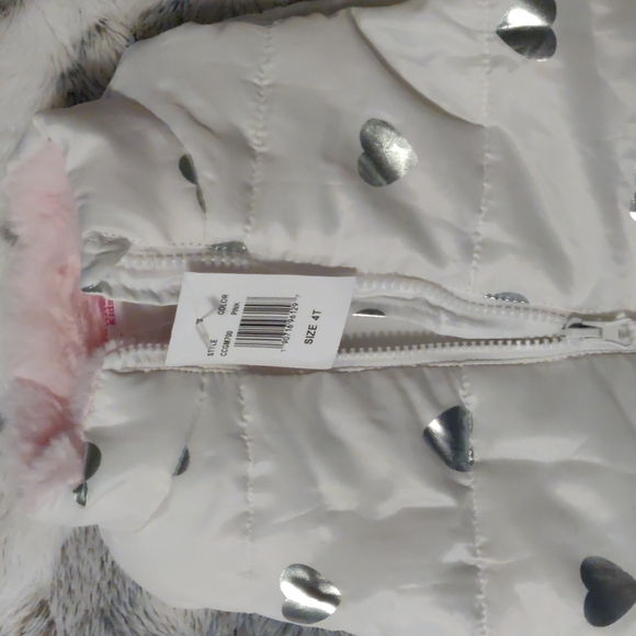 Nanette Kids, NWT, White/Silver/Pink Vest, 4T - Picture 2 of 4